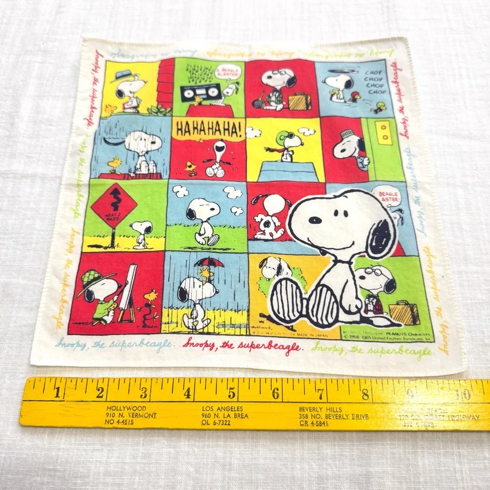 Snoopy and Woodstock Collectible Set with Vintage Snoopy Handkerchief